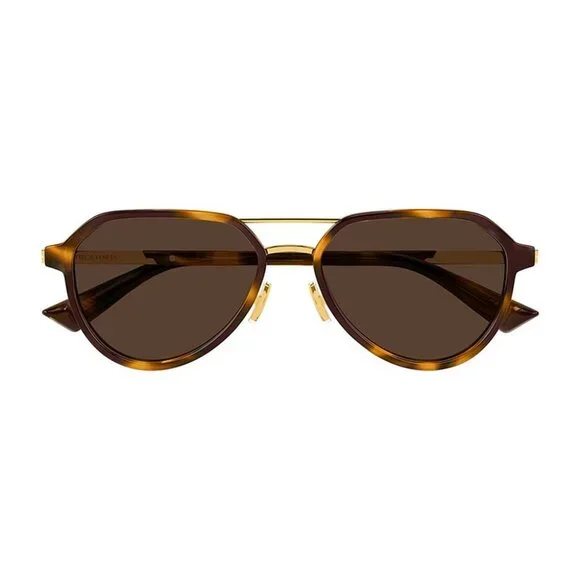 NEW BOTTEG VENETA BV1373S 002 AVIATOR HAVANA BROWN UNISEX SUNGLASSES